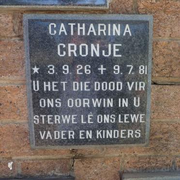CRONJE Catharina 1926-1981