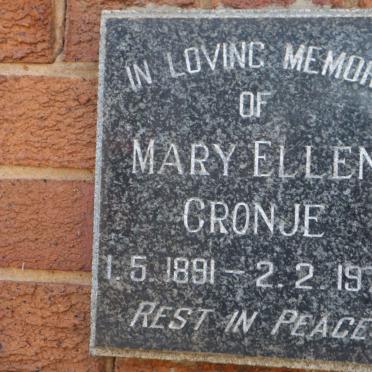 CRONJE Mary Ellen 1891-1970