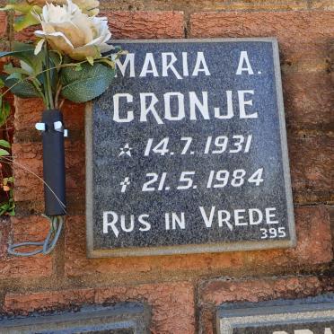CRONJE Maria A. 1931-1984