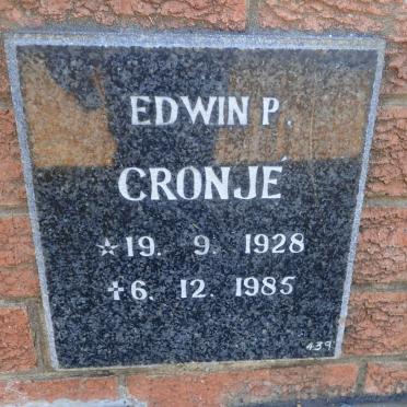 CRONJE Edwin P. 1928-1985