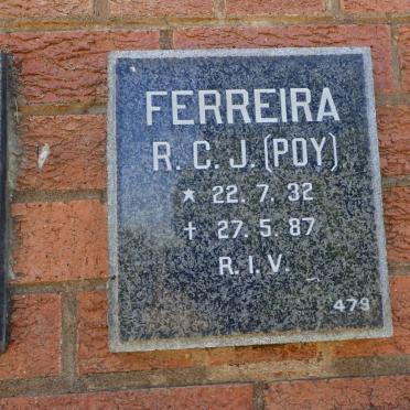 FERREIRA R.C.J. 1932-1987