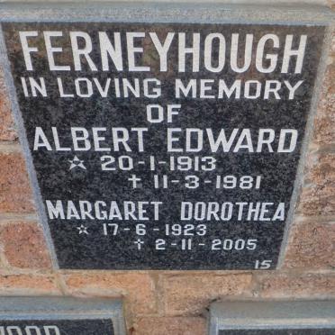 FERNEYHOUGH Albert Edward 1913-1981 &amp; Margaret Dorothea 1923-2005
