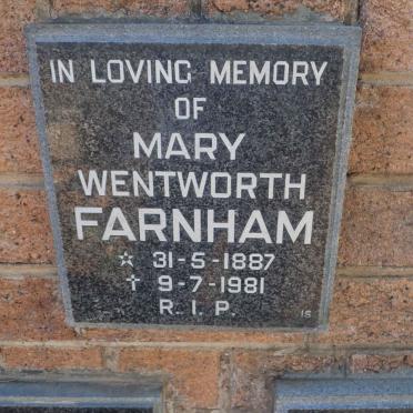 FARNHAM Mary Wentworth 1887-1981