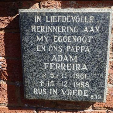 FERREIRA Adam 1961-1988