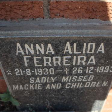 FERREIRA Anna Alida 1930-1993