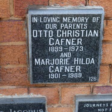 GAFNER Otto Christian 1899-1973 &amp; Marjorie Hilda 1901-1989