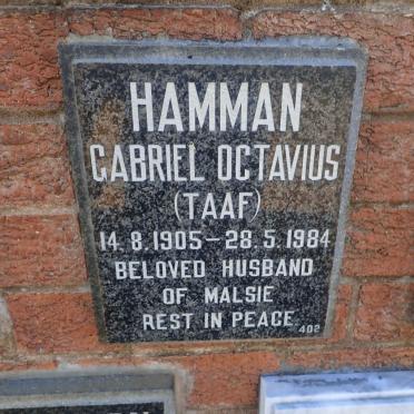 HAMMAN Gabriel Octavius 1905-1984