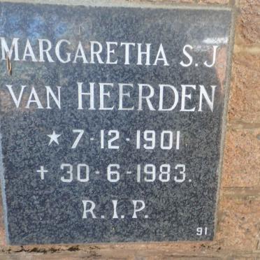HEERDEN Margaretha S.J., van 1901-1983