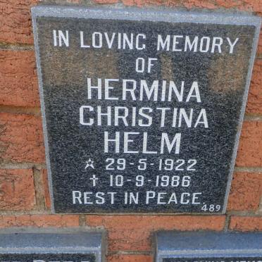 HELM Hermina Christina 1922-1986