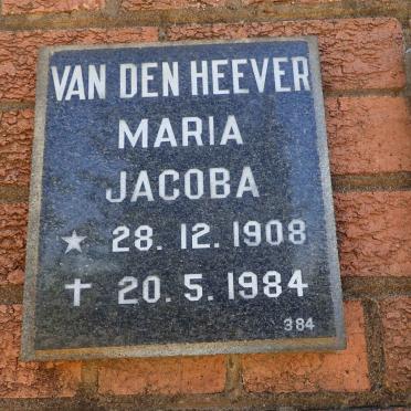 HEEVER Maria Jacoba, van den 1908-1984
