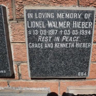 HIEBER Lionel Walmer 1917-1994