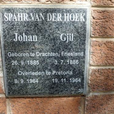 HOEK Johan, Spahr van der 1885-1964 &amp; Gjil 1886-1964