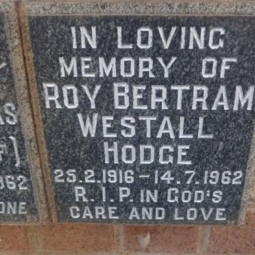 HODGE Roy Bertram Westall 1916-1962