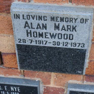 HOMEWOOD Alan Mark 1917-1973