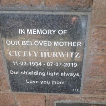 HURWITZ Cicely 1934-2019