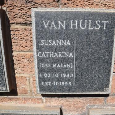 HULST Susanna Catharina, van nee MALAN 1945-1995
