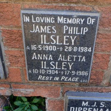 ISLEY James Philip 1900-1984 &amp; Anna Aletta 1904-1986