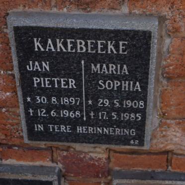 KAKEBEEKE Jan Pieter 1897-1968 &amp; Maria Sophia 1908-1985