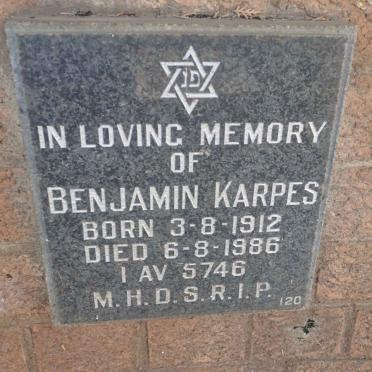 KARPES Benjamin 1912-1986