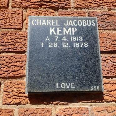 KEMP Charel Jacobus 1913-1978