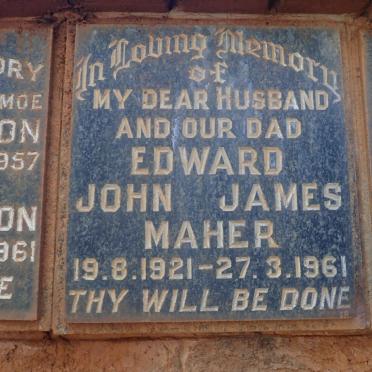 MAHER Edward John James 1921-1961