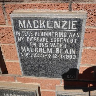 MACKENZIE Malcolm Blain 1935-1993