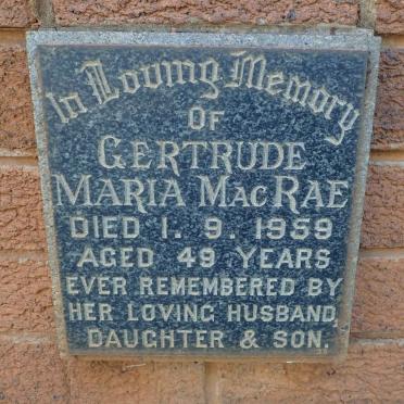MACRAE Gertrude Maria -1959