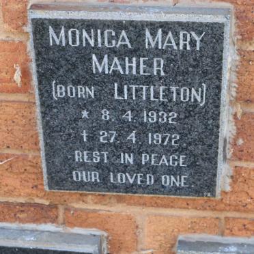 MAHER Monica Mary nee LITTLETON 1932-1972