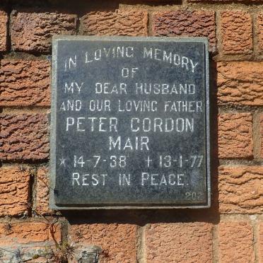 MAIR Peter Gordon 1938-1977