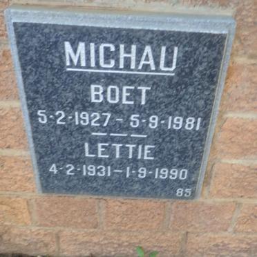 MICHAU Boet 1927-1981 &amp; Lettie 1931-1990
