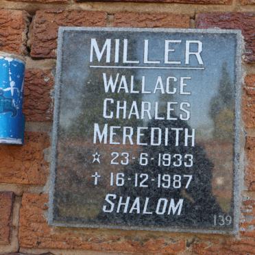 MILLER Wallace Charles Meredith 1933-1987