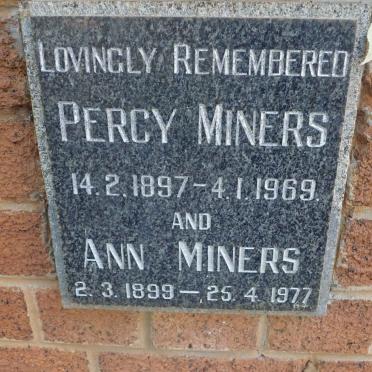 MINERS Percy 1897-1969 &amp; Ann 1899-1977