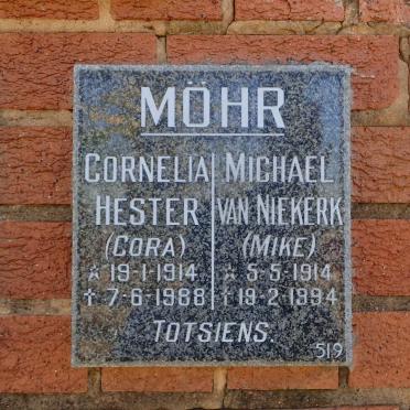 MÖHR Michael van Niekerk 1914-1994 &amp; Cornelia Hester 1914-1988