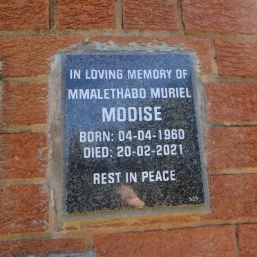 MODISE Mmalethabo Muriel 1960-2021