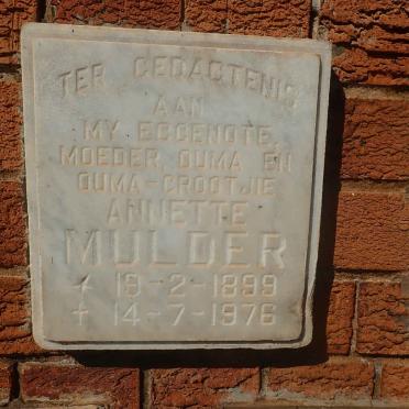 MULDER Annette 1899-1976
