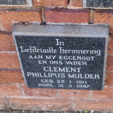 MULDER Clement Phillipus 1911-1967