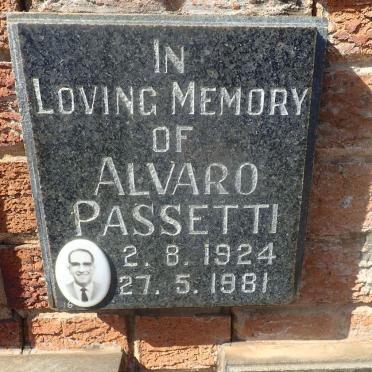 PASSETTI Alvaro 1924-1981