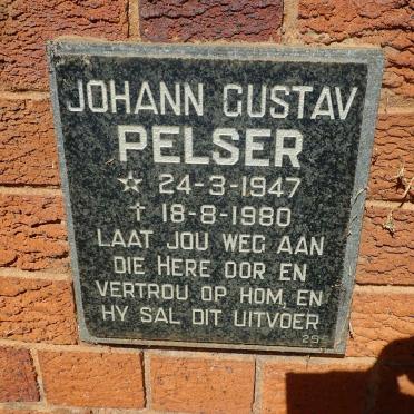 PELSER Johann Gustav 1947-1980