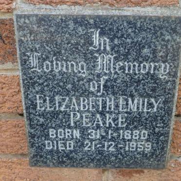 PEAKE Elizabeth Emily 1880-1959