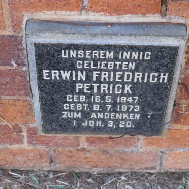 PETRICK Erwin Friedrich 1947-1973