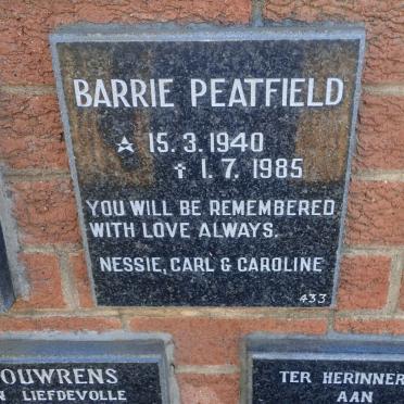 PEATFIELD Barry 1940-1985