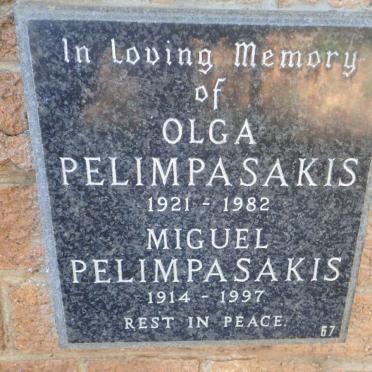 PELIMPASAKIS Miguel 1914-1997 &amp; Olga 1921-1982