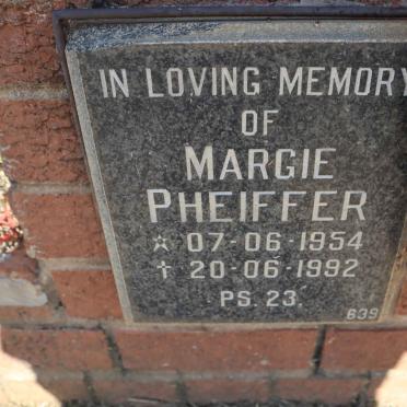 PHEIFFER Margie 1954-1992