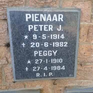 PIENAAR Peter J. 1914-1982 &amp; Peggy 1910-1984