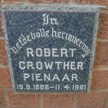 PIENAAR Robert Crowther 1886-1961
