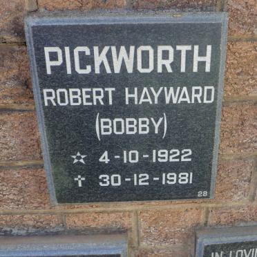 PICKWORTH Robert Hayward 1922-1981