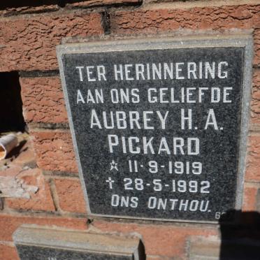 PICKARD Aubrey H.A. 1919-1992