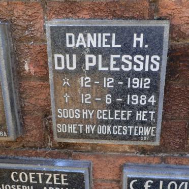 PLESSIS Daniel H., du 1912-1984