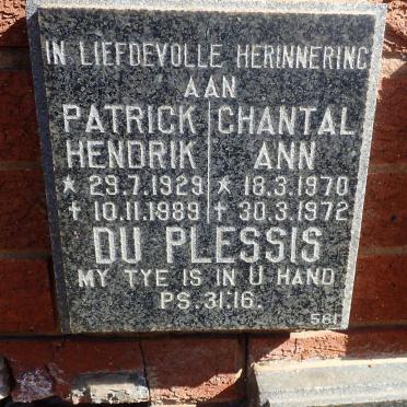 PLESSIS Patrick Hendrik, du 1929-1989 :: PLESSIS Chantal Ann, du 1970-1972