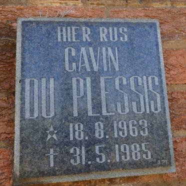 PLESSIS Gavin, du 1963-1985